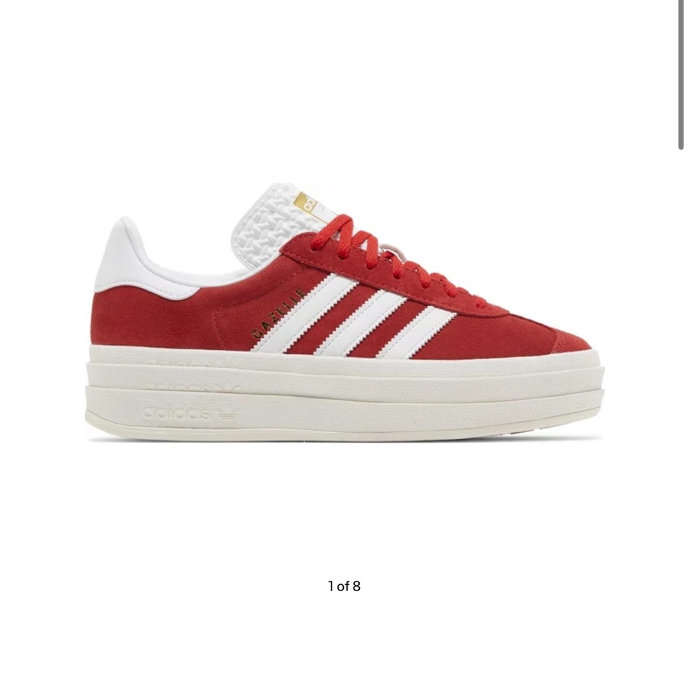 Red Bold Adidas Gazelles